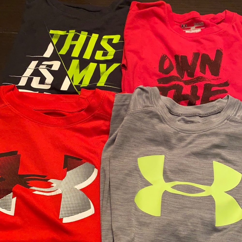 Bundle!! Under Armour Tshirts 10/12 sixes L and XL